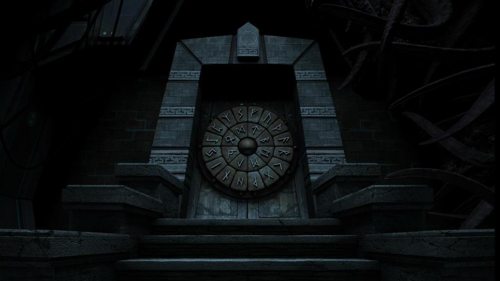 La puerta bajo la Fortaleza Negra Rune2